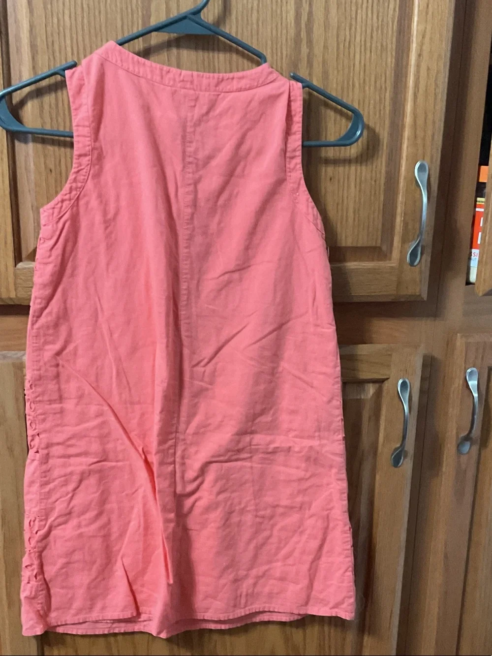 Old Navy Coral Eyelet Sleeveless Dress size M girls